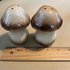 Vintage Mushroom Shaped Salt and Pepper Shakers